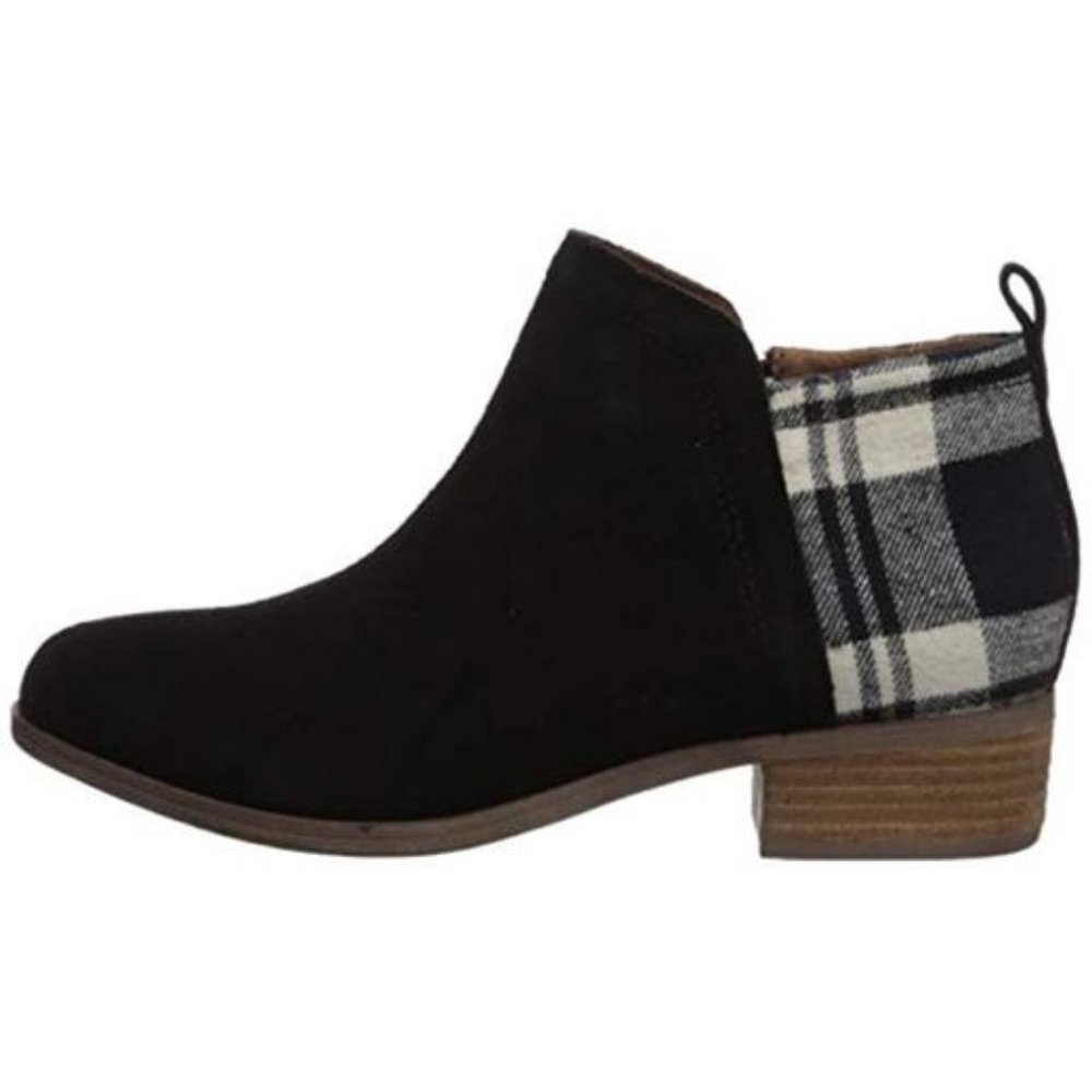 TOMS Suede Plaid Ankle Booties - Picture 8 of 8